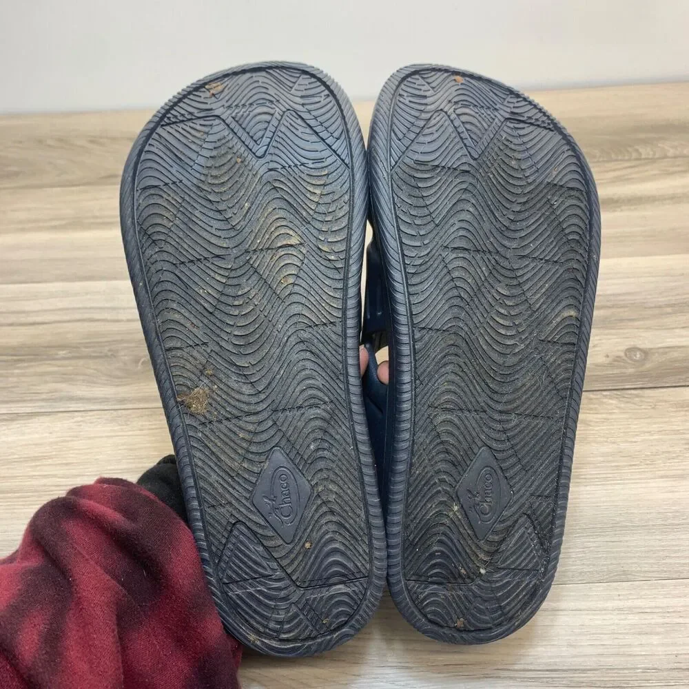 Chaco Chillos Sport Slide Shower Beach Sandals in Navy Blue‎ Men's Size 12